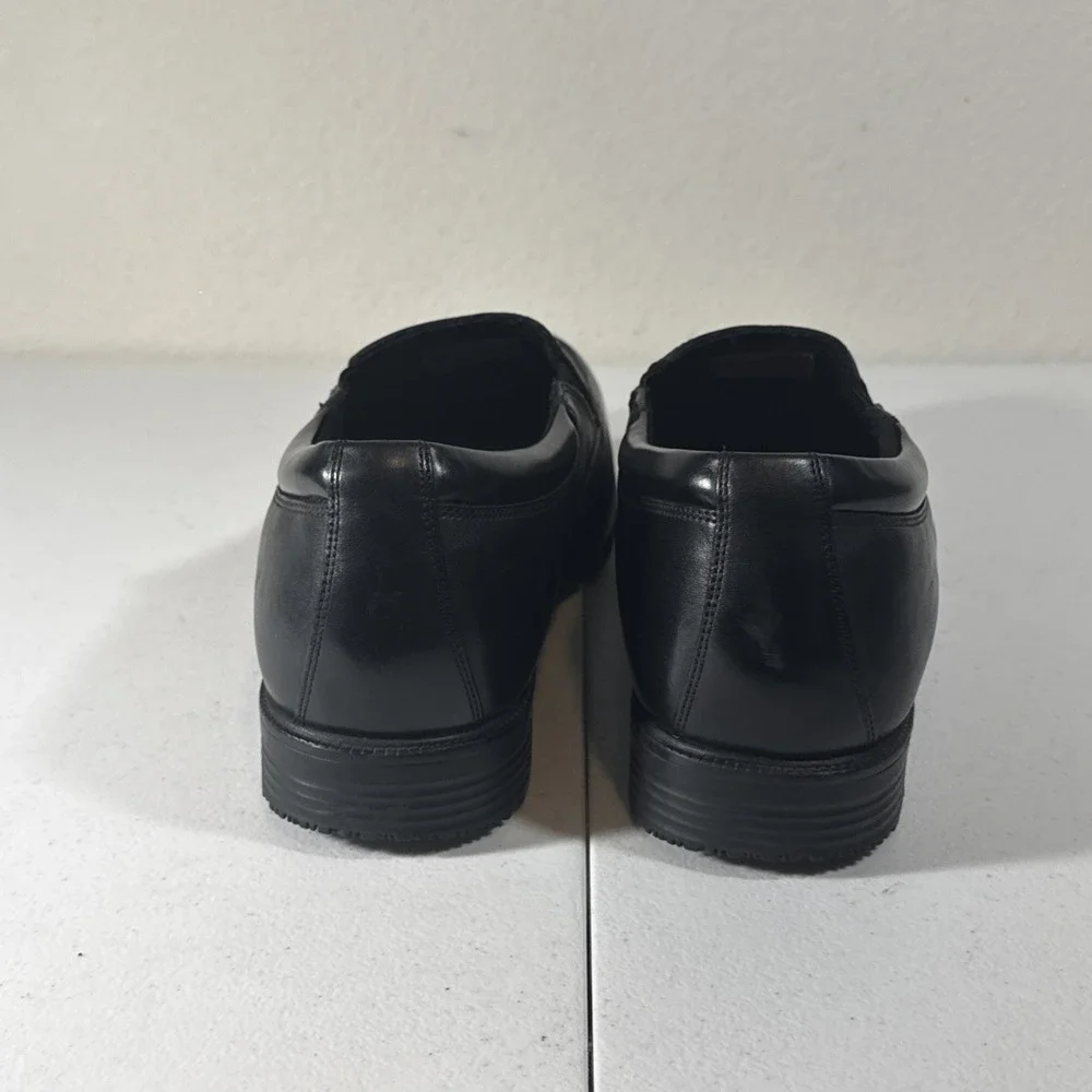 Rockport Essential Details Mens 14 M Black Waterproof Leather Slip On Loafers